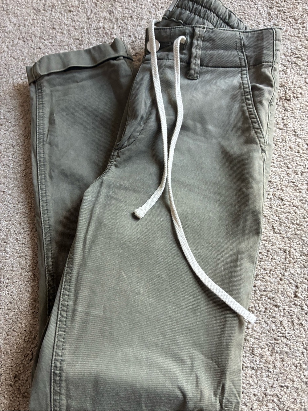 Paige Olive Drawstring pants